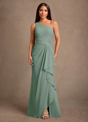 Augday Floy Sheath One Shoulder Chiffon Dress