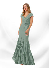 Augday Bailora Mermaid Ruched Chiffon Dress