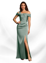 Augday Altonia Mermaid Off the Shoulder Stretch Satin Dress