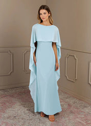 Augday Sheath Scoop Stretch Crepe Dress