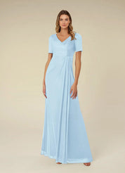 Augday Bessie A-Line Pleated Mesh Dress