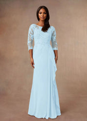 Augday Calanthe A-Line Scoop Chiffon Dress