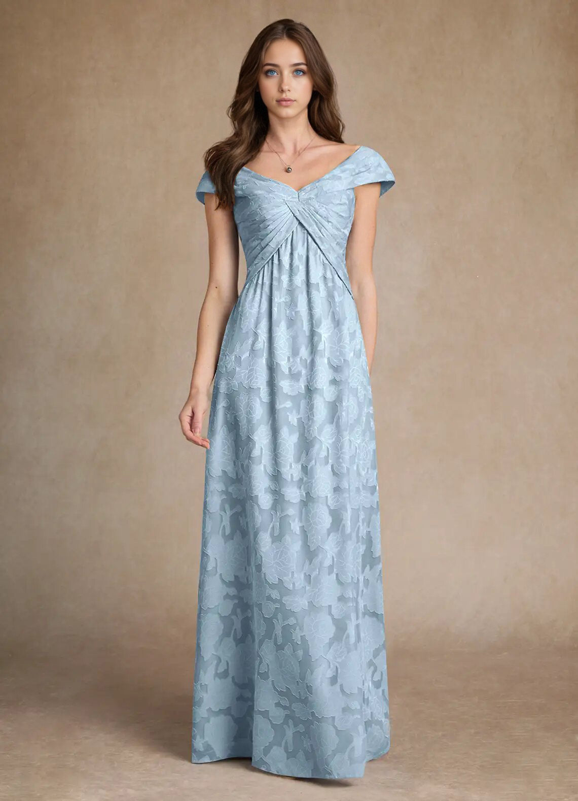 Augday Myrtle A-Line Pleated Floral Burnout Dress