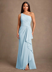 Augday Floy Sheath One Shoulder Chiffon Dress