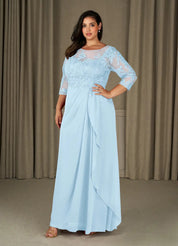 Augday Calanthe A-Line Scoop Chiffon Dress Plus Size