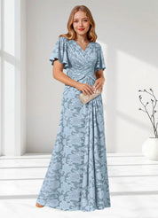 Augday Emmeline Pleated Floral Burnout Dress