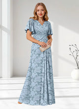Augday Emmeline Pleated Floral Burnout Dress