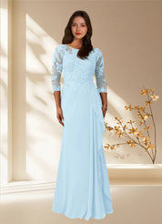 Augday Calanthe A-Line Scoop Chiffon Dress