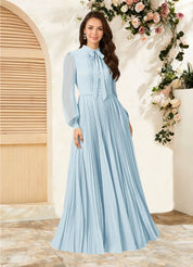 Augday Adellah A-Line Pleated Chiffon Dress