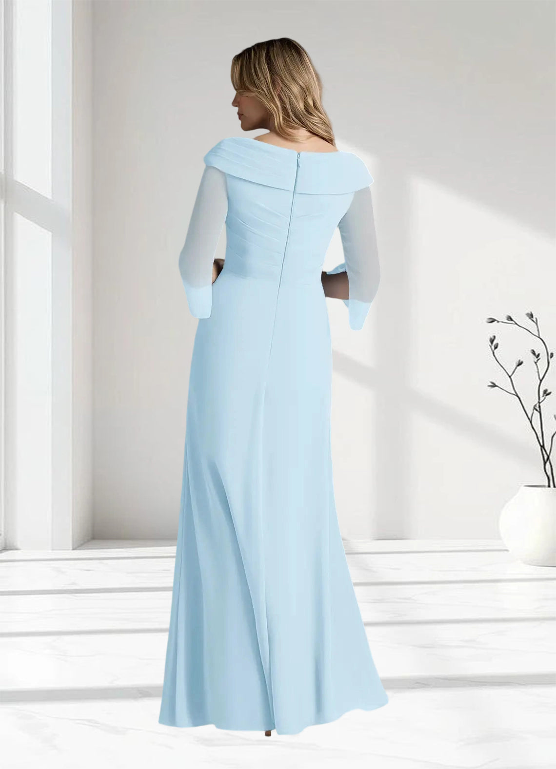 Augday Jaycee A-Line Chiffon Dress