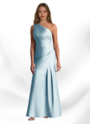 Augday Haifa Mermaid One Shoulder Stretch Satin Dress
