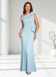 Augday Myers Mermaid Pleated Stretch Crepe Dress