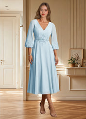 Augday Ana A-Line Lace Chiffon Dress