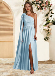 Augday Lancaster A-Line One Shoulder Chiffon Dress