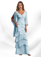 Augday Arabinda Sheath Ruched Chiffon Dress