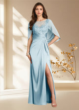 Augday Hera A-Line Lace Stretch Satin Dress