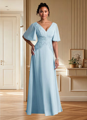 Augday Milliat A-Line Lace Chiffon Dress
