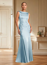 Augday Franny Sheath Lace Stretch Satin Dress