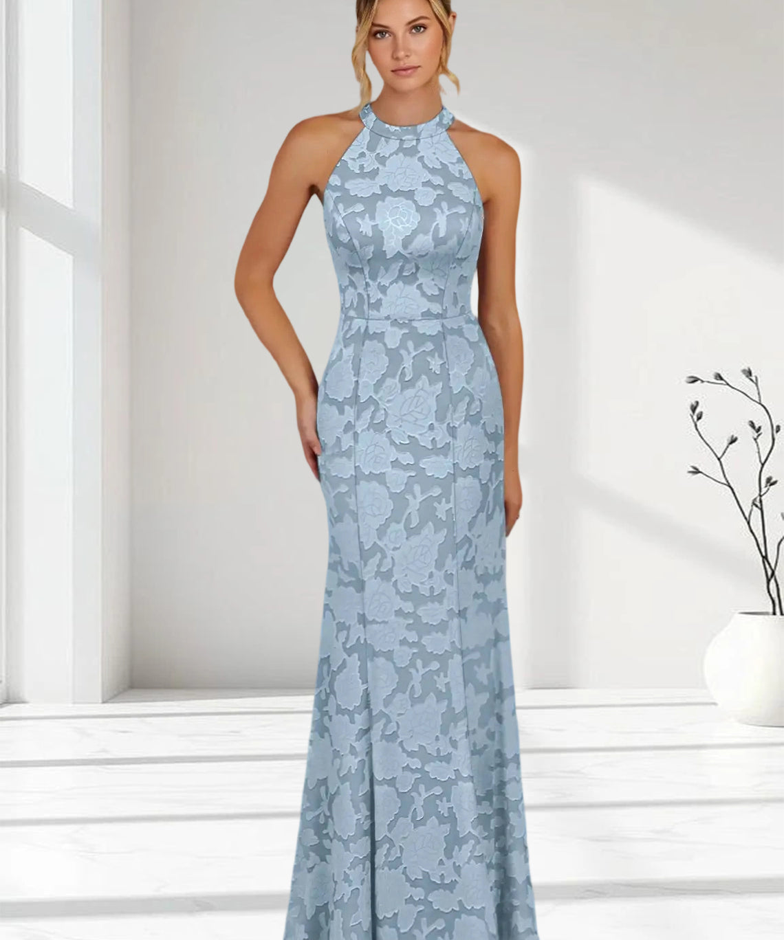 Augday Tyra Mermaid Floral Burnout Dress