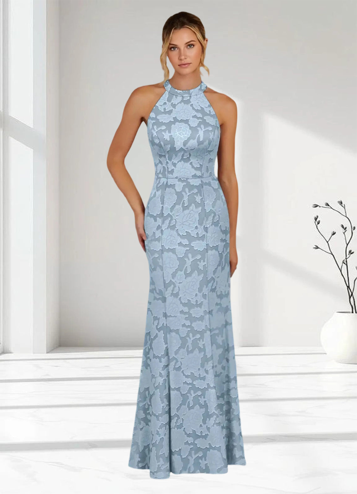 Augday Tyra Mermaid Floral Burnout Dress