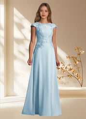 Augday Christi A-Line Lace Chiffon Dress