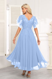 Augday Chiffon Lace Sequins Mother of the Bridesmaid Dresses