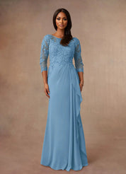 Augday Calanthe A-Line Scoop Chiffon Dress