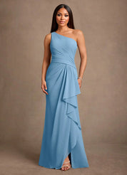 Augday Floy Sheath One Shoulder Chiffon Dress