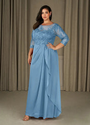 Augday Calanthe A-Line Scoop Chiffon Dress Plus Size