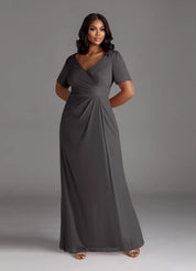 Augday Bessie A-Line Pleated Mesh Dress Plus Size