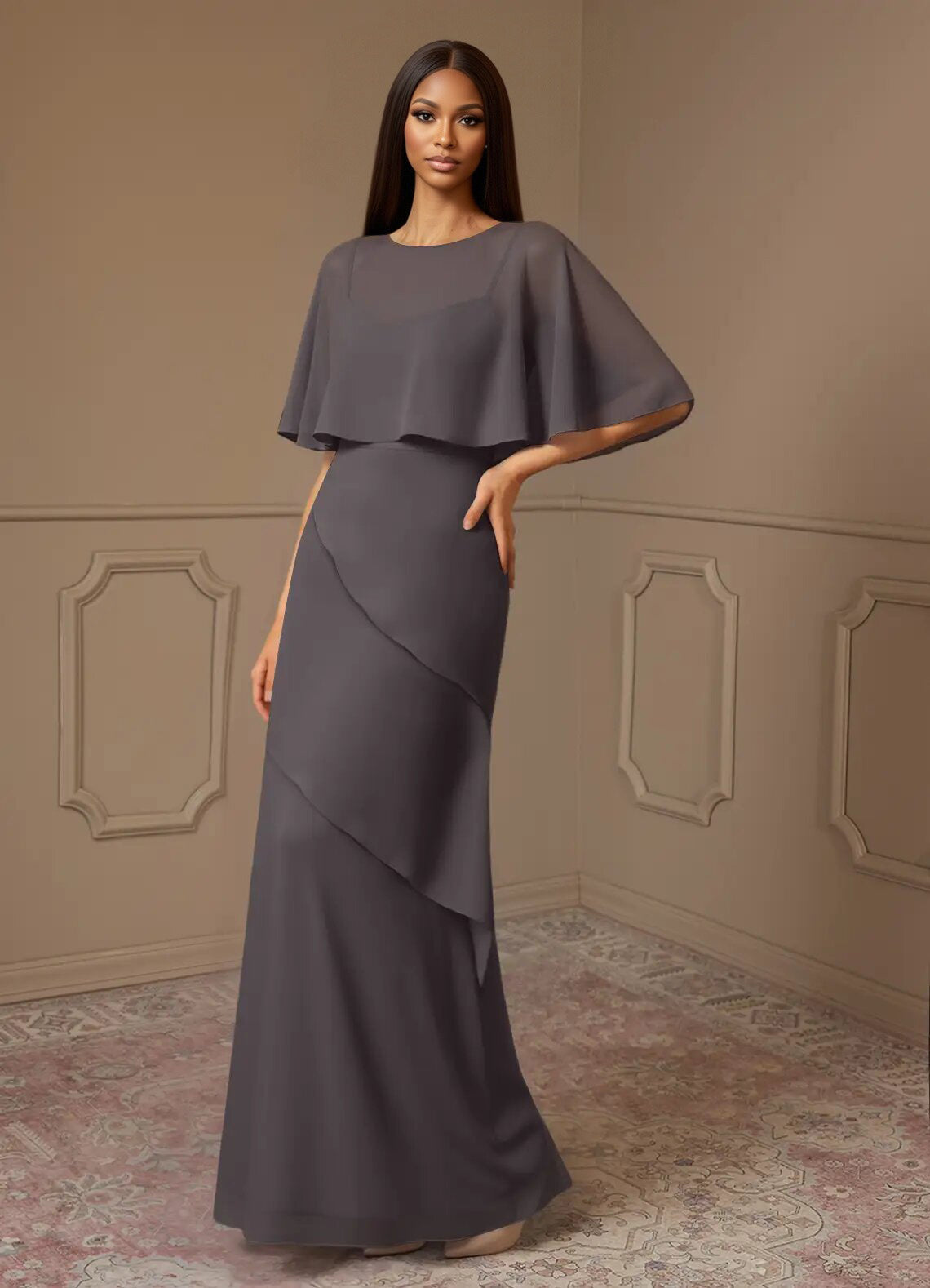 Augday Bowie A-Line Chiffon Dress