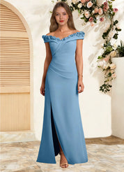 Augday Jettie Sheath Pleated Chiffon Dress