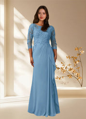 Augday Calanthe A-Line Scoop Chiffon Dress