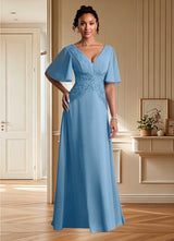Augday Milliat A-Line Lace Chiffon Dress