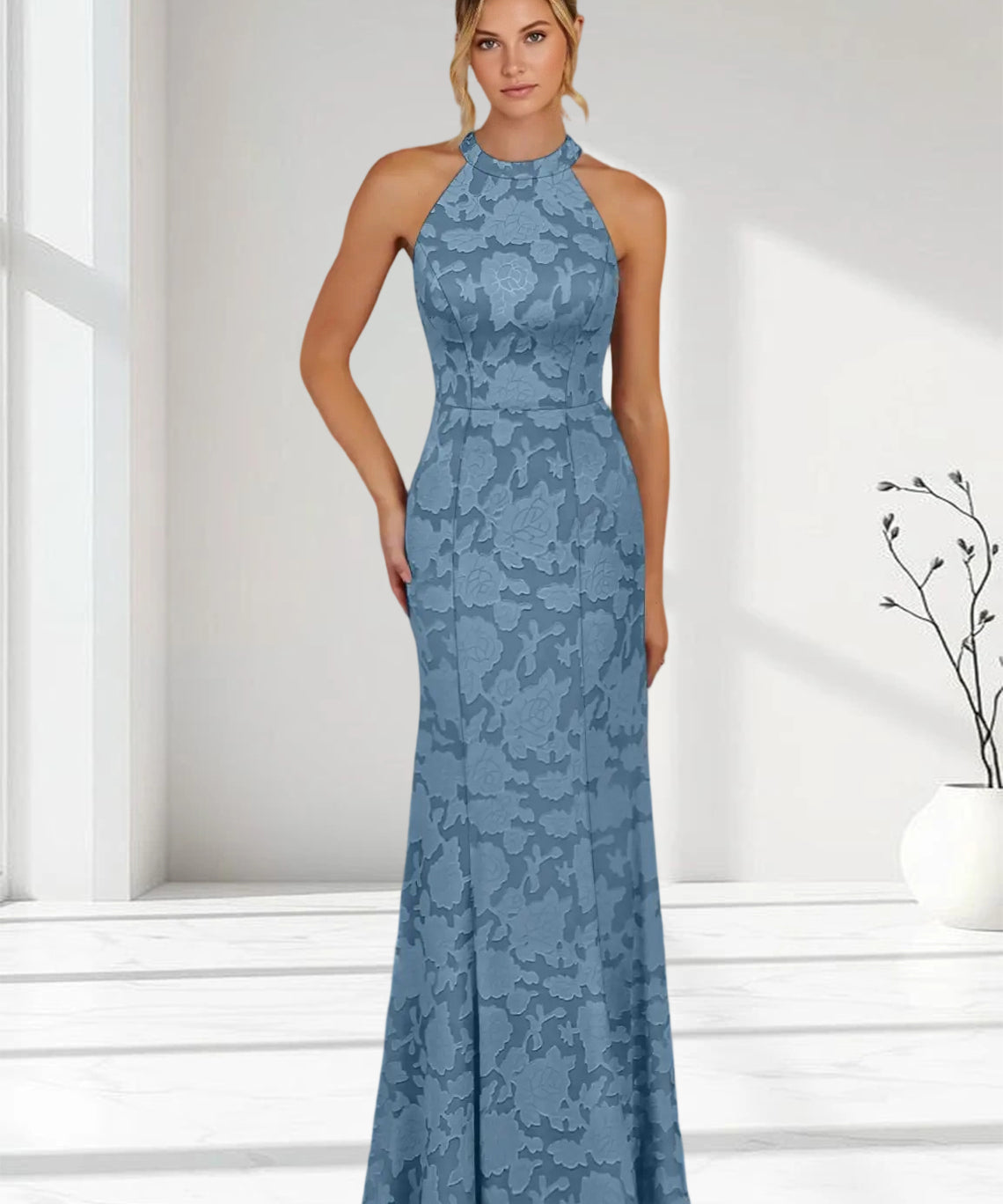 Augday Tyra Mermaid Floral Burnout Dress