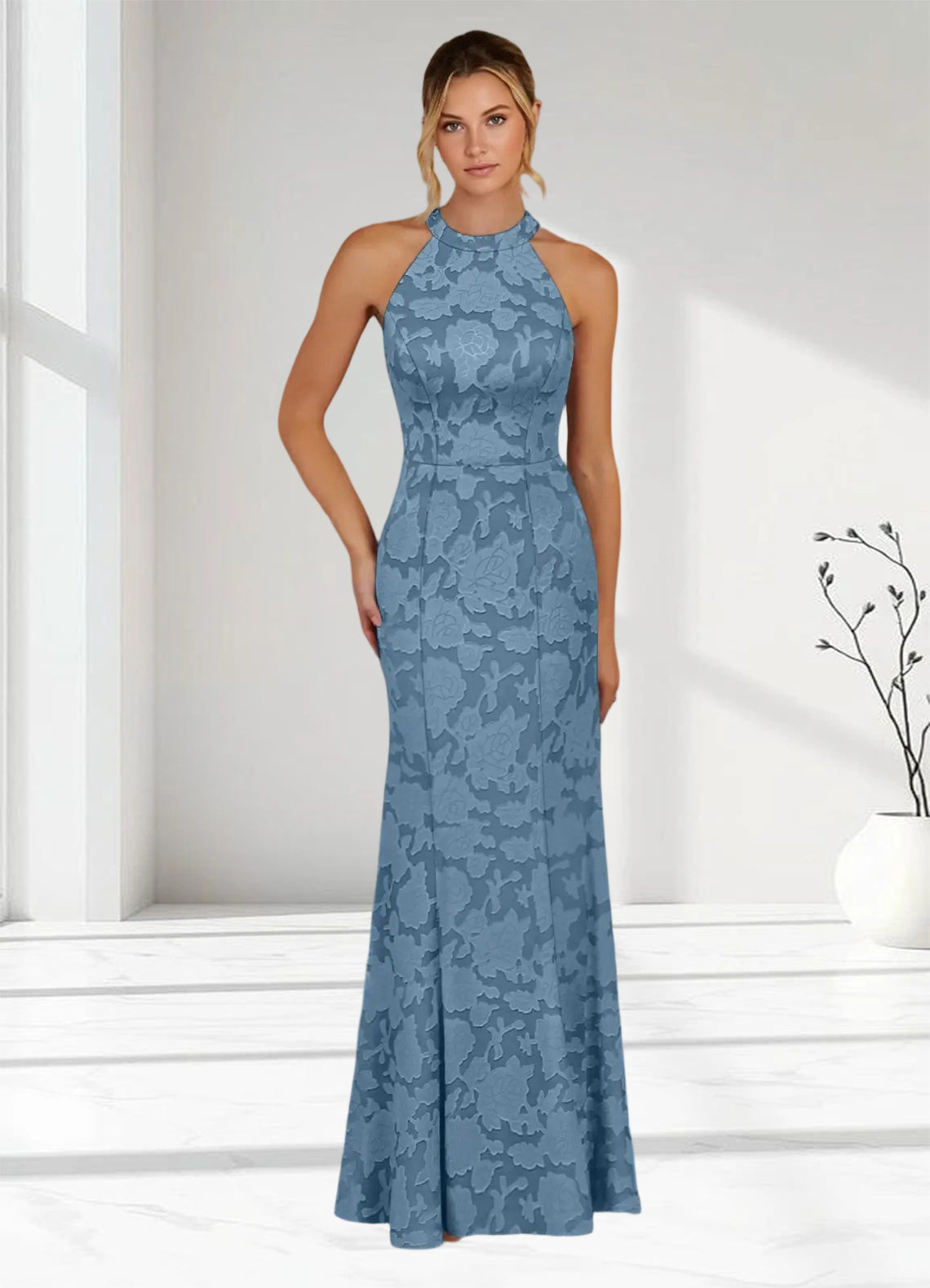 Augday Tyra Mermaid Floral Burnout Dress