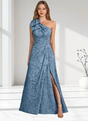 Augday Easton Ball-Gown One Shoulder Floral Burnout Dress