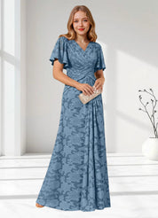 Augday Emmeline Pleated Floral Burnout Dress