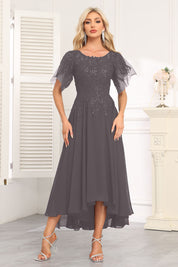 Augday Chiffon Lace Sequins Mother of the Bridesmaid Dresses