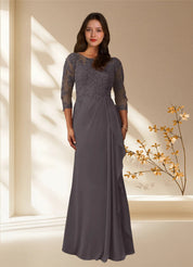 Augday Calanthe A-Line Scoop Chiffon Dress