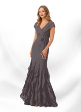 Augday Bailora Mermaid Ruched Chiffon Dress
