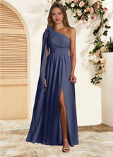 Augday Lancaster A-Line One Shoulder Chiffon Dress