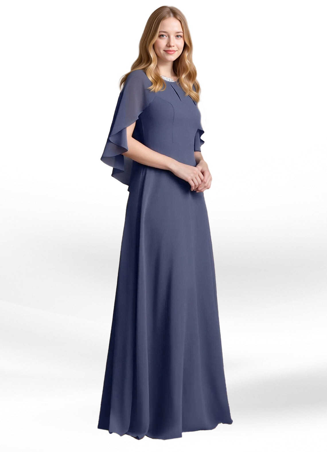 Augday Winnifred A-Line Beaded Chiffon Dress