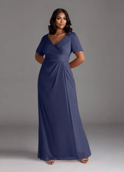 Augday Bessie A-Line Pleated Mesh Dress Plus Size