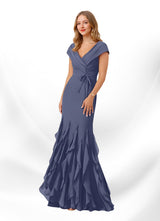 Augday Bailora Mermaid Ruched Chiffon Dress