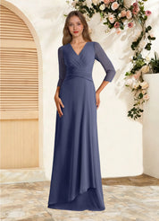 Augday Mayfield A-Line Pleated Chiffon Dress