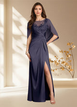 Augday Hera A-Line Lace Stretch Satin Dress