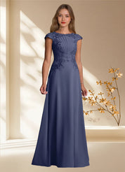 Augday Christi A-Line Lace Chiffon Dress
