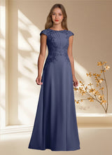 Augday Christi A-Line Lace Chiffon Dress