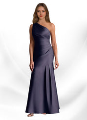 Augday Haifa Mermaid One Shoulder Stretch Satin Dress